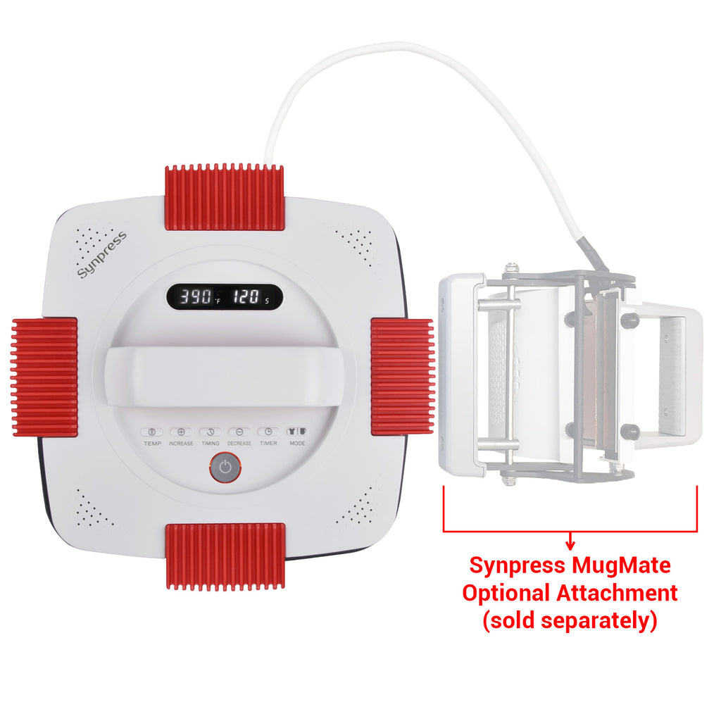 Synpress Artista with MugMate Optional Cup Transfer Press Attachment